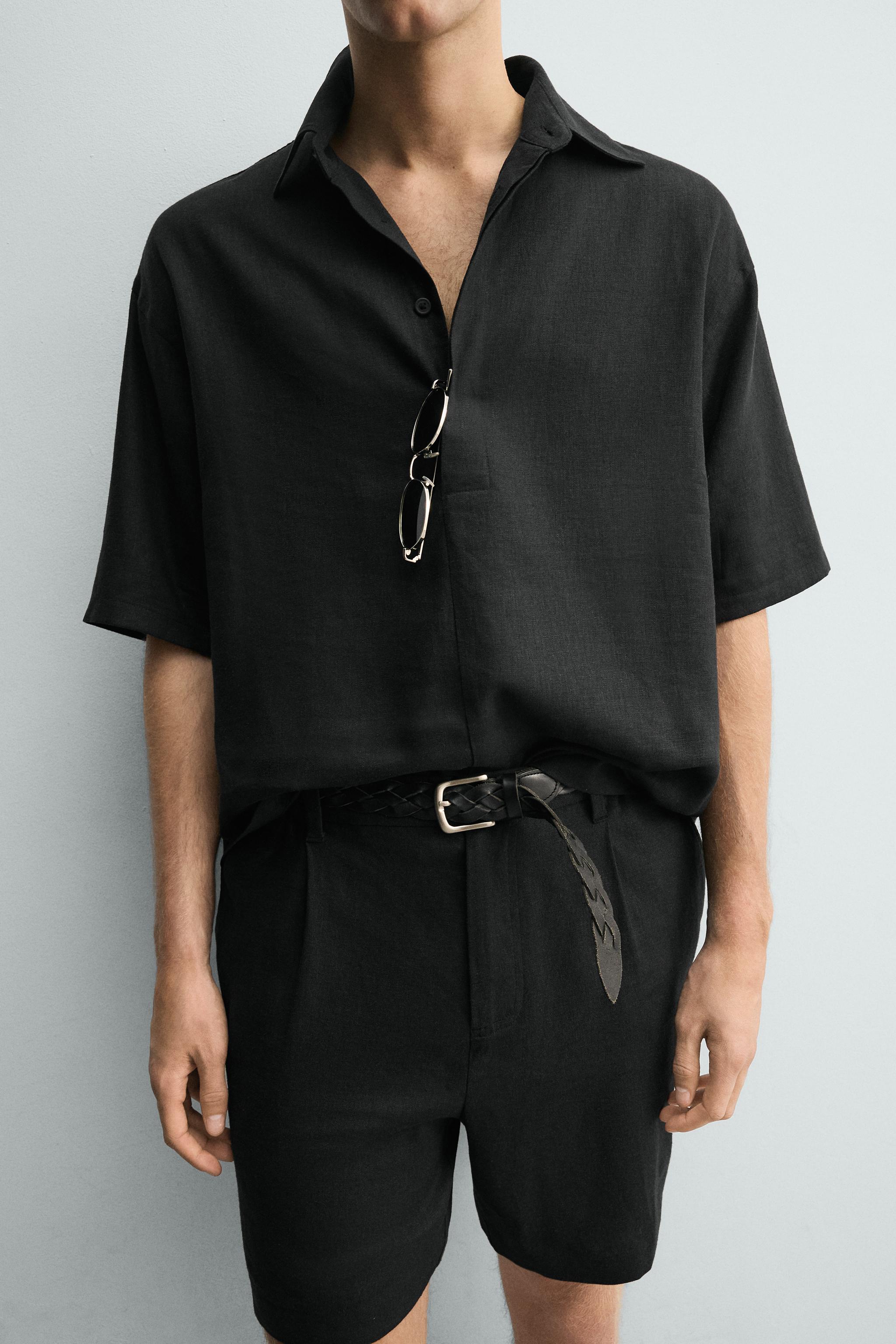 CHEMISE POLO REGULAR FIT LIN - VISCOSE